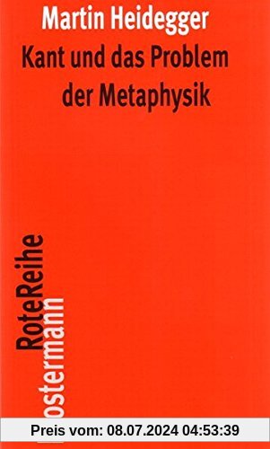 Kant und das Problem der Metaphysik (Klostermann RoteReihe)