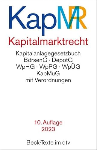 Kapitalmarktrecht: Rechtsstand: 1. Januar 2023 (Beck-Texte im dtv) von beck im dtv