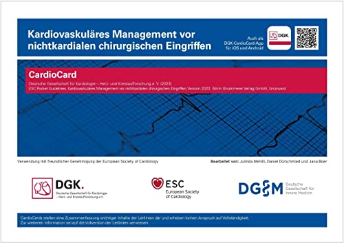 Kardiovaskuläres Management vor nichtkardialen chirurgischen Eingriffen: CardioCard (ESC/DGK CardioCards)