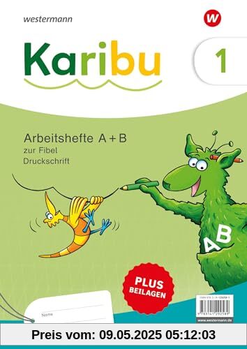 Karibu - Ausgabe 2024: Paket Arbeitshefte 1 (A+B) Druckschrift zur Fibel Ausleihe plus Beilagen 1b