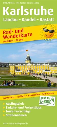 Karlsruhe, Landau - Kandel - Rastatt: Rad- und Wanderkarte mit Ausflugszielen, Einkehr- & Freizeittipps, wetterfest, reissfest, abwischbar, GPS-genau. 1:50000 (Rad- und Wanderkarte: RuWK)