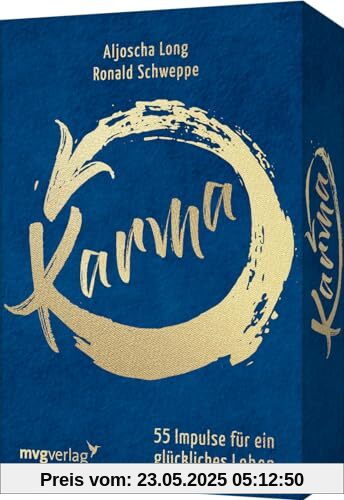 Karma: 55 Impulse für ein glücklicheres Leben. Kartendeck mit Inspirationen für mehr Optimismus und Lebensfreude. Das Schicksal selbst bestimmen durch gutes Karma und positive Energie