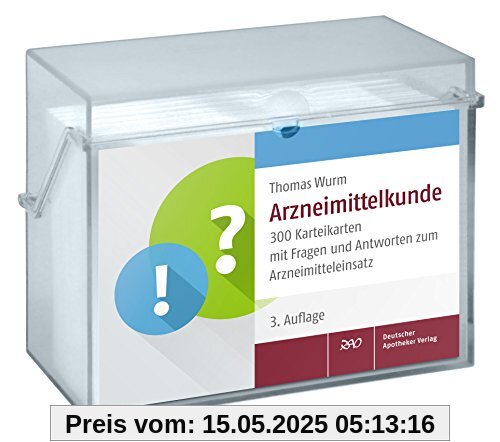 Karteikarten Arzneimittelkunde: 300 Karteikarten mit Fragen und Antworten zum Arzneimitteleinsatz Karteikarten Arzneimittelkunde: 300 Karteikarten mit Fragen und Antworten zum Arzneimitteleinsatz