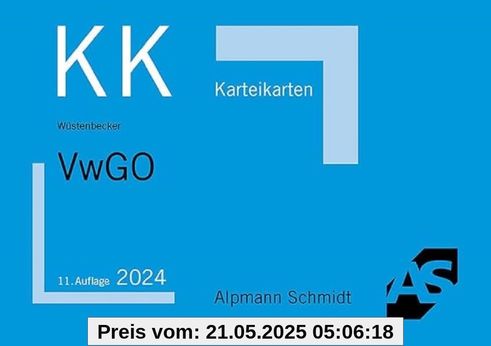 Karteikarten VwGO (Karteikarten Öffentliches Recht)