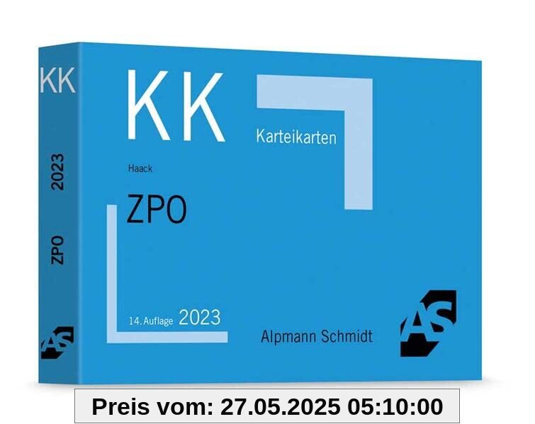 Karteikarten ZPO: Erkenntnisverfahren, Vollstreckungsrecht (Karteikarten Zivilrecht)