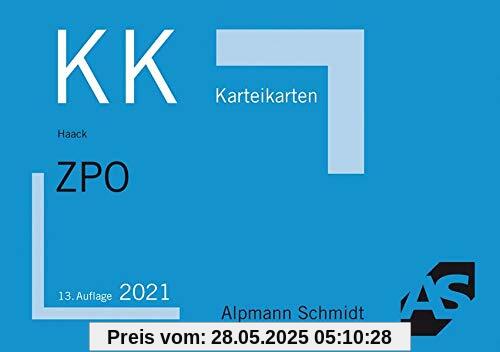 Karteikarten ZPO: Erkenntnisverfahren, Vollstreckungsrecht