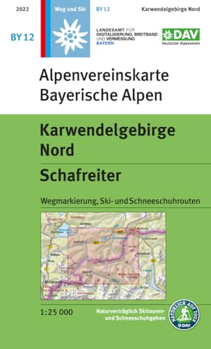 Karwendelgebirge Nord, Schafreiter: Topographische Karte 1:25.000 mit Wegmarkierung, Ski- und Schneeschuhrouten (Alpenvereinskarten) von Deutscher Alpenverein