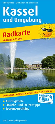 Kassel und Umgebung: Radkarte mit Ausflugszielen, Einkehr- & Freizeittipps, wetterfest, reissfest, abwischbar, GPS-genau. 1:75000 (Radkarte: RK)