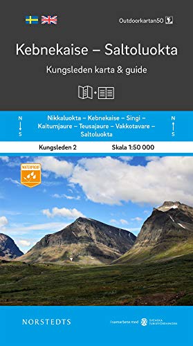Kebnekaise Saltoluokta Kungsleden 2 1:50 000: Kungsleden Map & Guide (Outdoorkartan 50, Band 2)