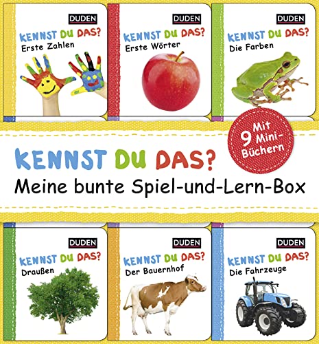 Duden 12+: Kennst du das? Meine bunte Spiel-und-Lern-Box: 9 Mini-Bücher in einer Box