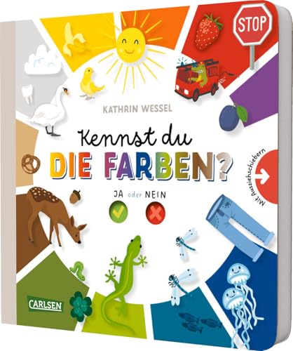 Kennst du die Farben?: Pappbilderbuch über die Farben - mit Schiebern zum Rausziehen und Mitraten für Kinder ab 2 Jahren von Carlsen