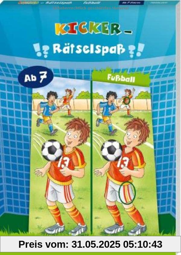 Kicker-Rätselspaß. Fußball: Rätseln für Kinder ab 7 Jahren
