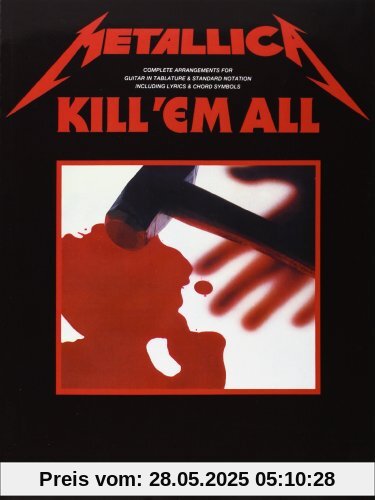 Kill 'Em All. Gitarre, Tabulatur