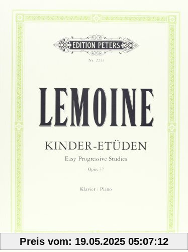 Kinder-Etüden op. 37: für Klavier
