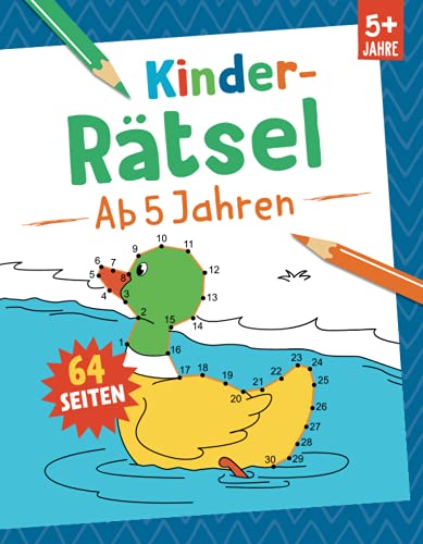 Kinder-Rätsel - Ab 5 Jahren: 64 Seiten. Für Kinder ab 5 Jahren (Mal- und Rätselspaß)