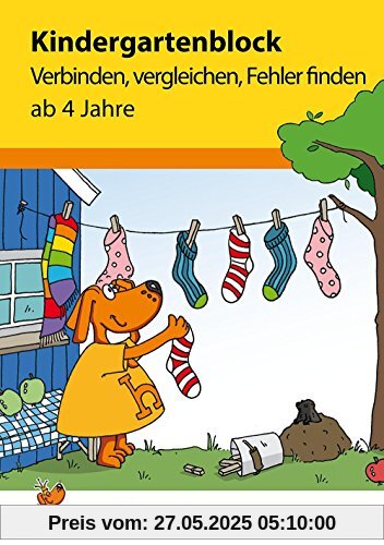 Kindergartenblock - Verbinden, vergleichen, Fehler finden ab 4 Jahre Kindergartenblock - Verbinden, vergleichen, Fehler finden ab 4 Jahre