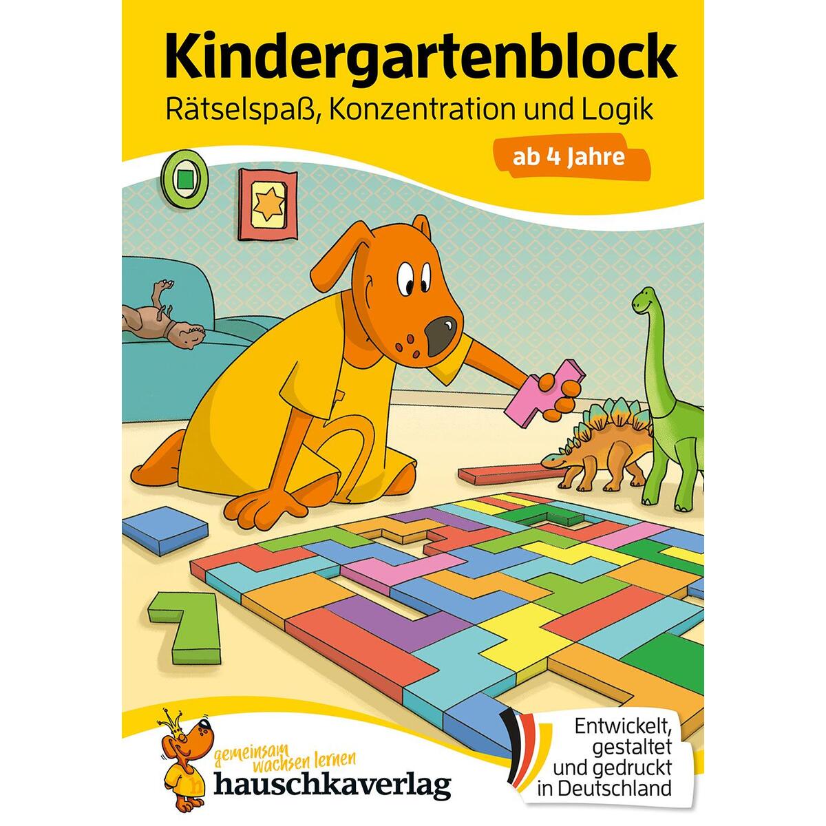 Kindergartenblock ab 4 Jahre - Rätsel-Spaß, Konzentration und Logik von Hauschka Verlag GmbH