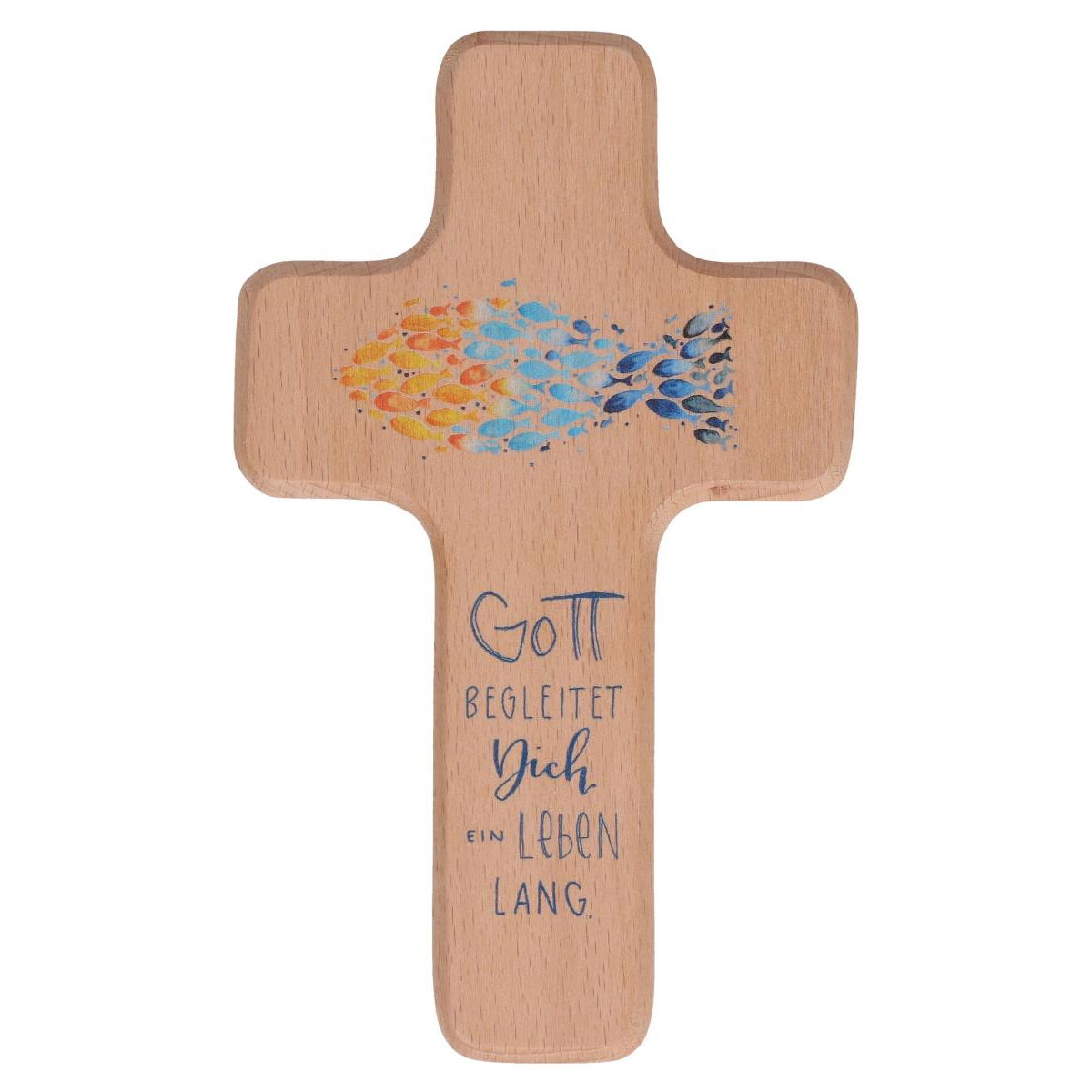 Kinderholzkreuz - Gott begleitet dich ein Leben lang (1 Stück) von Butzon und Bercker
