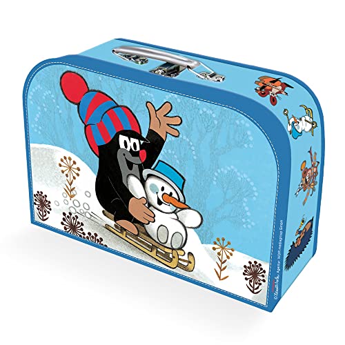 Kinderkoffer Der kleine Maulwurf Winter mit Schneemann Rodeln: Pappkoffer mit Metallhenkel und Metallverschluss Kinderkoffer Der kleine Maulwurf Winter mit Schneemann Rodeln: Pappkoffer mit Metallhenkel und Metallverschluss