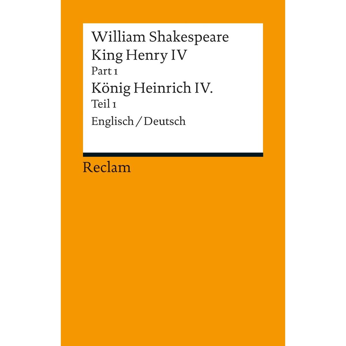 King Henry IV, Part 1 / Heinrich IV., Teil 1 von Reclam Philipp Jun.
