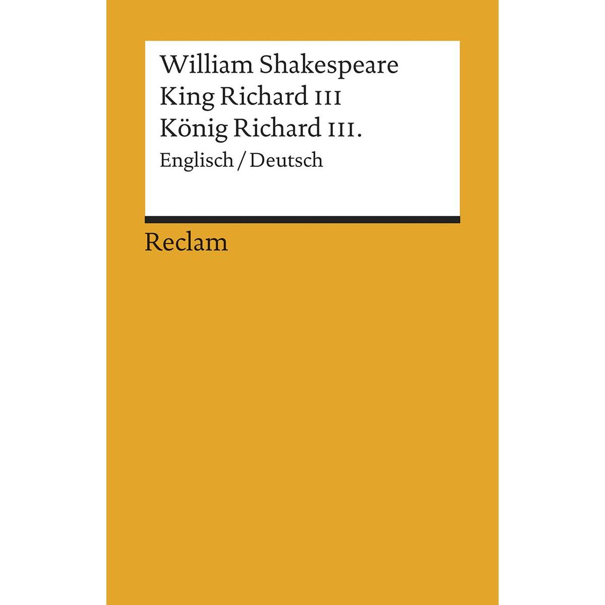 King Richard III von Reclam Philipp Jun.