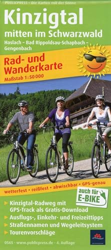 Kinzigtal mitten im Schwarzwald: Rad- und Wanderkarte mit Ausflugszielen, Einkehr- & Freizeittipps, wetterfest, reissfest, abwischbar, GPS-genau. 1:50000 (Rad- und Wanderkarte: RuWK)