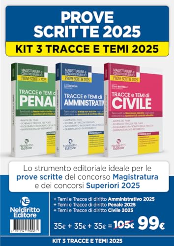 Kit 3 volumi Temi e tracce per il concorso in magistratura 2025 Kit 3 volumi Temi e tracce per il concorso in magistratura 2025 von Neldiritto Editore