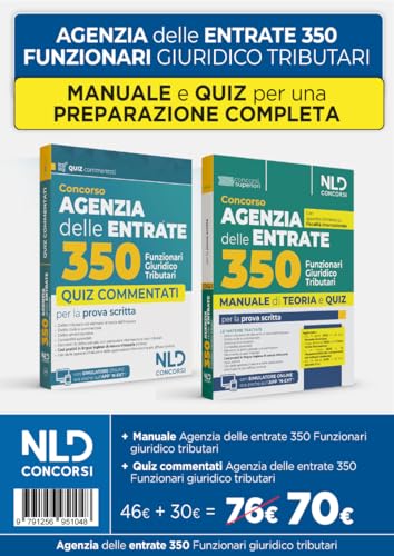 Kit Concorso Agenzia delle Entrate 350 funzionari giuridico-tributari. Manuale + Quiz per la preparazione 2025. Con simulatore online Kit Concorso Agenzia delle Entrate 350 funzionari giuridico-tributari. Manuale + Quiz per la preparazione 2025. Con simulatore online von Nld Concorsi