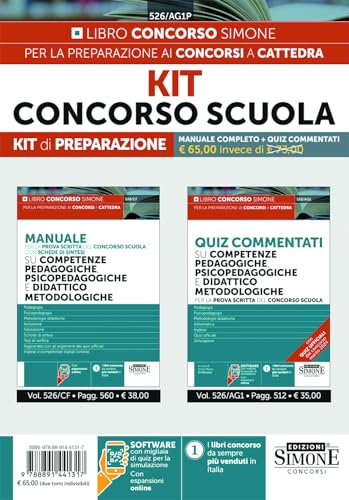 Kit Concorso Scuola. Manuale completo + quiz commentati. Con espansione online. Con software di simulazione (Concorsi nella scuola) von Edizioni Giuridiche Simone