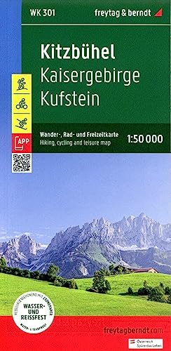 Kitzbühel, Wander-, Rad- und Freizeitkarte 1:50.000, freytag & berndt, WK 301: Kaisergebirge - Kufstein, mit APP, wasserfest und reißfest (freytag & berndt Wander-Rad-Freizeitkarten) von Freytag-Berndt und ARTARIA