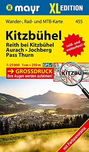 Mayr Wanderkarte Kitzbühel XL 1:25.000: Wander-, Rad- und Mountainbikekarte, extra grossdruck, reiß- und wetterfest