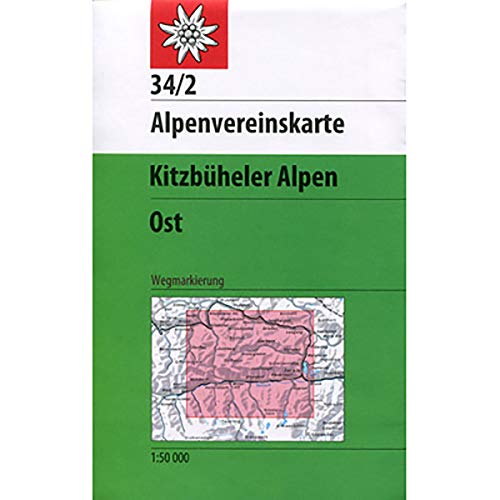 Kitzbüheler Alpen, Ost: Topographische Karte 1:50.000 mit Skirouten (Alpenvereinskarten)