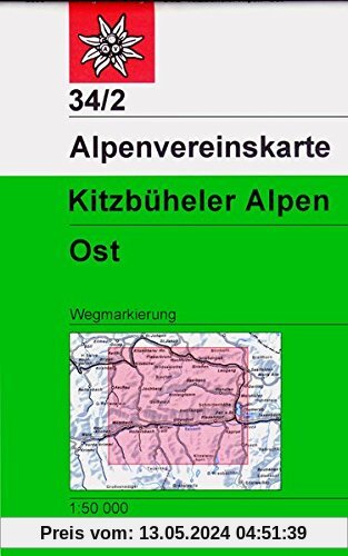 Kitzbüheler Alpen - Ost: Wegmarkierung - 1:50000 (Alpenvereinskarten)