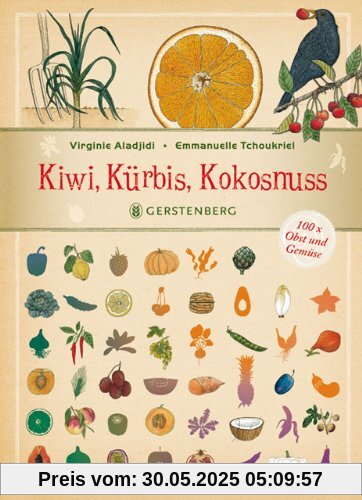 Kiwi, Kürbis, Kokosnuss. 100x Obst und Gemüse Kiwi, Kürbis, Kokosnuss. 100x Obst und Gemüse