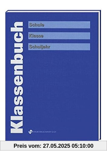 Klassenbuch, blau Klassenbuch, blau