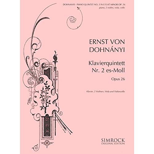 Klavierquintett es-Moll: op. 26. Klavierquintett. Stimmensatz. (Simrock Original Edition)
