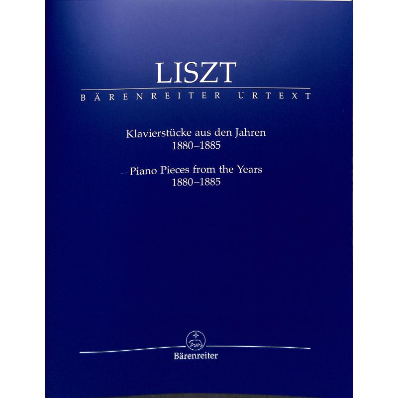 Klavierstücke aus den Jahren 1880-1885
