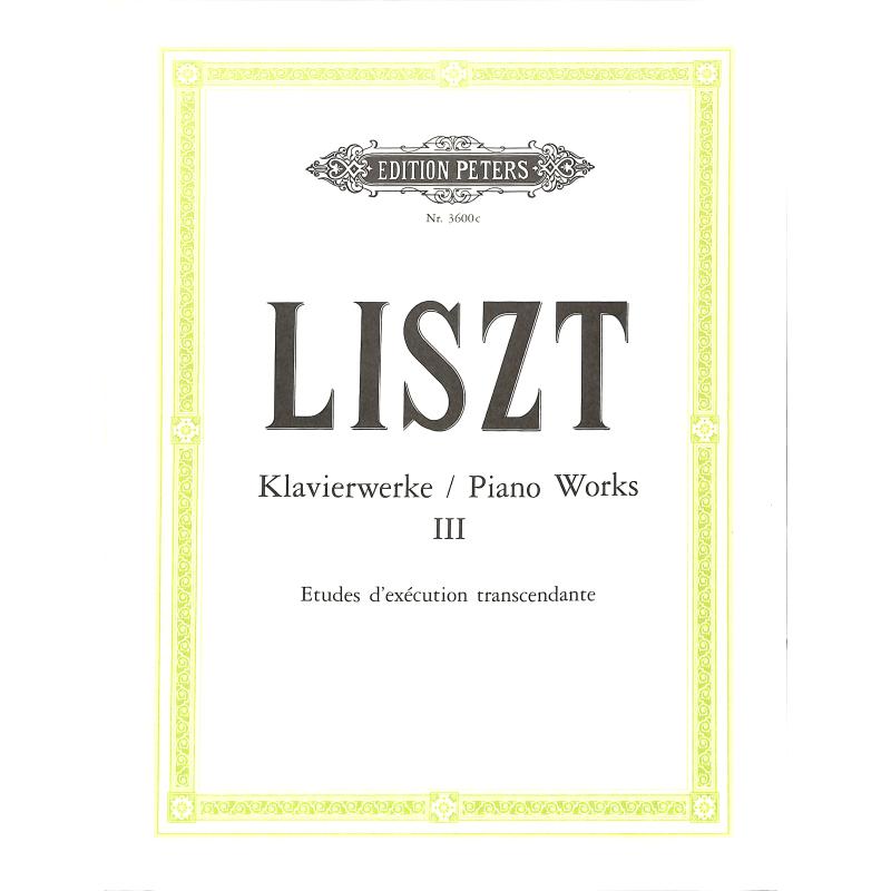 Klavierwerke 3 - 12 etudes d'execution transcendante