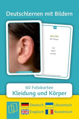 Kleidung und Körper - Deutsch, Englisch, Ukrainisch und Rumänisch: 60 Fotokarten (Deutschlernen mit Bildern) von Verlag an der Ruhr