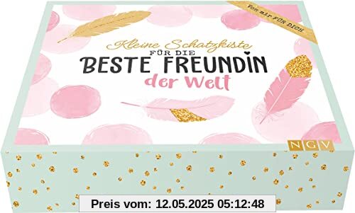 Kleine Schatzkiste für die beste Freundin der Welt. Verschenkbox für beste Freundinnen: Schmuckbox mit Freundschaftsbuch & 25 Bucket-List-Karten