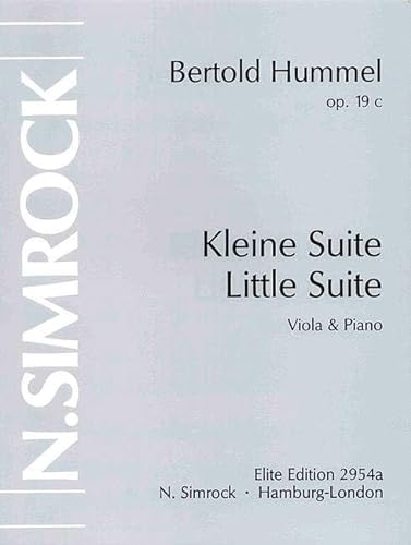 Kleine Suite: op. 19c. Viola und Klavier. von Anton J. Benjamin GmbH Musikverlag