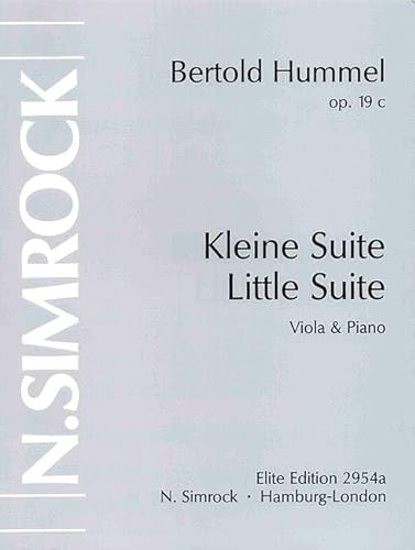Kleine Suite: op. 19c. Viola und Klavier. von Schott