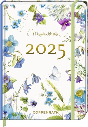 Kleiner Wochenkalender: Mein Jahr 2025 - Marjolein Bastin - blau: Durchgehend illustrierter Wochenkalender mit Eintragmöglichkeiten im Taschenformat, mit Gummiverschluss und Leseband