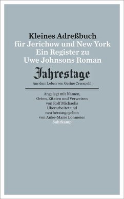 Kleines Adressbuch für Jerichow und New York von Suhrkamp