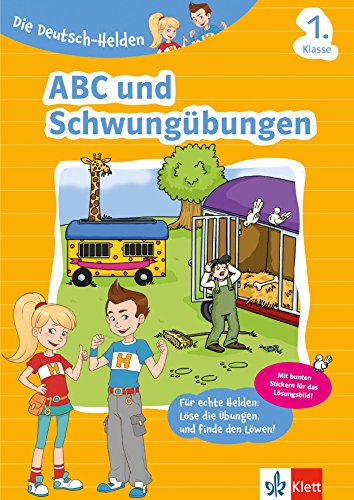 Klett Die Deutsch-Helden ABC und Schwungübungen 1. Klasse: Grundschule (mit Stickern) von Klett Lerntraining