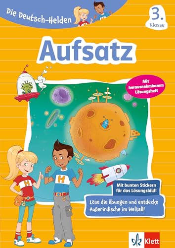 Klett Die Deutsch-Helden Aufsatz 3. Klasse: Grundschule mit Stickern
