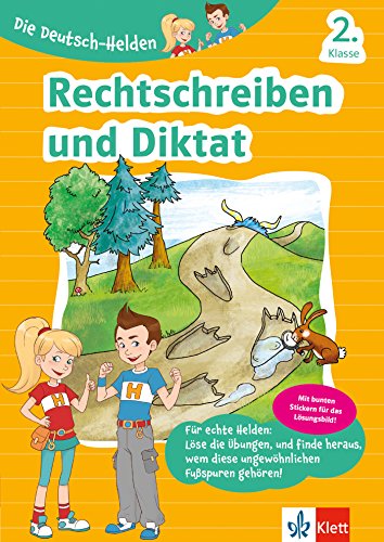 Klett Diktat und Rechtschreibung 2. Klasse: Deutsch-Übungsheft für die Grundschule mit Stickern (Die Deutsch-Helden)