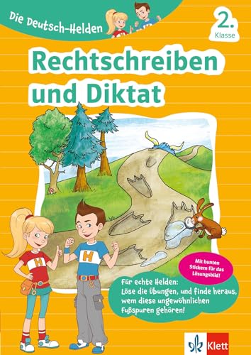 Klett Diktat und Rechtschreibung 2. Klasse: Deutsch-Übungsheft für die Grundschule mit Stickern (Die Deutsch-Helden)