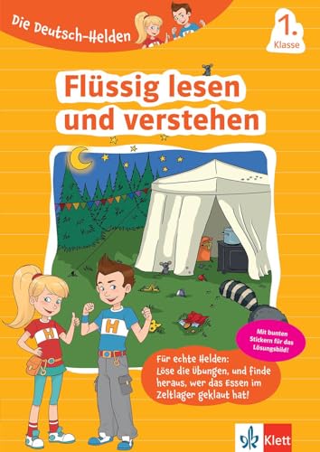 Klett Die Deutsch-Helden Flüssig lesen und verstehen 1. Klasse: Grundschule Deutsch mit Stickern von Klett Lerntraining
