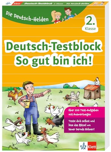 Klett Die Deutsch-Helden: Deutsch-Testblock 2. Klasse: Mit Punktesystem wie in der Schule für Tests, Klassenarbeiten, Lernzielkontrollen und Schulaufgaben